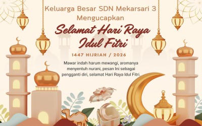 Keluarga Besar SD N MEKARSARI 3 Mengucapkan 