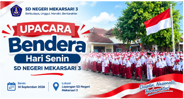 Upacara Bendera Hari Senin SD Negeri Mekarsari 3